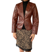 Vintage 1970s Leather Blazer (S)