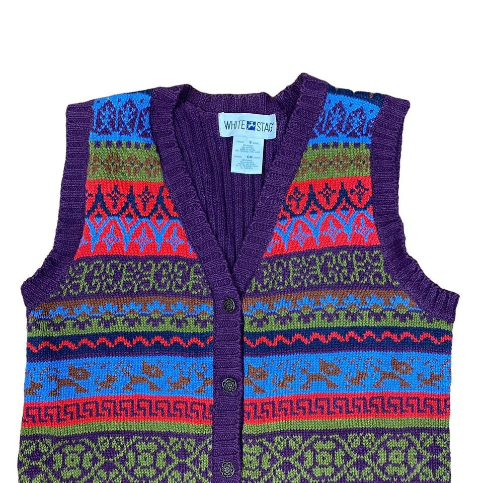 Vintage Nordic Sweater Vest (S)