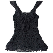Y2K coquette crochet top (S)