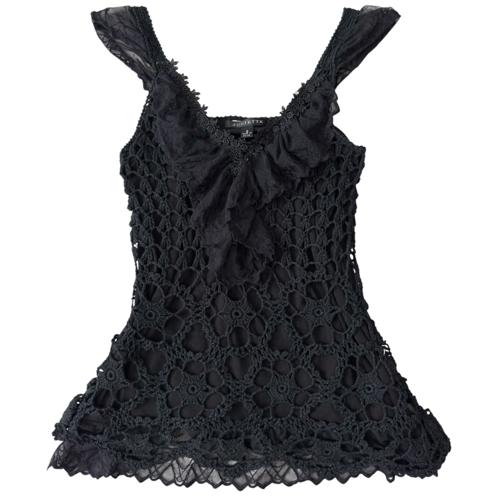 Y2K coquette crochet top (S)