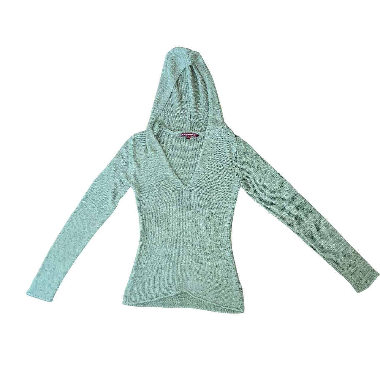 Matcha Green Hooded Knit Top (M/L)