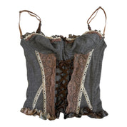 Italian Merino Wool Blend Lace Up Corset (S)