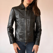 90s Noir Leather Jacket (S)