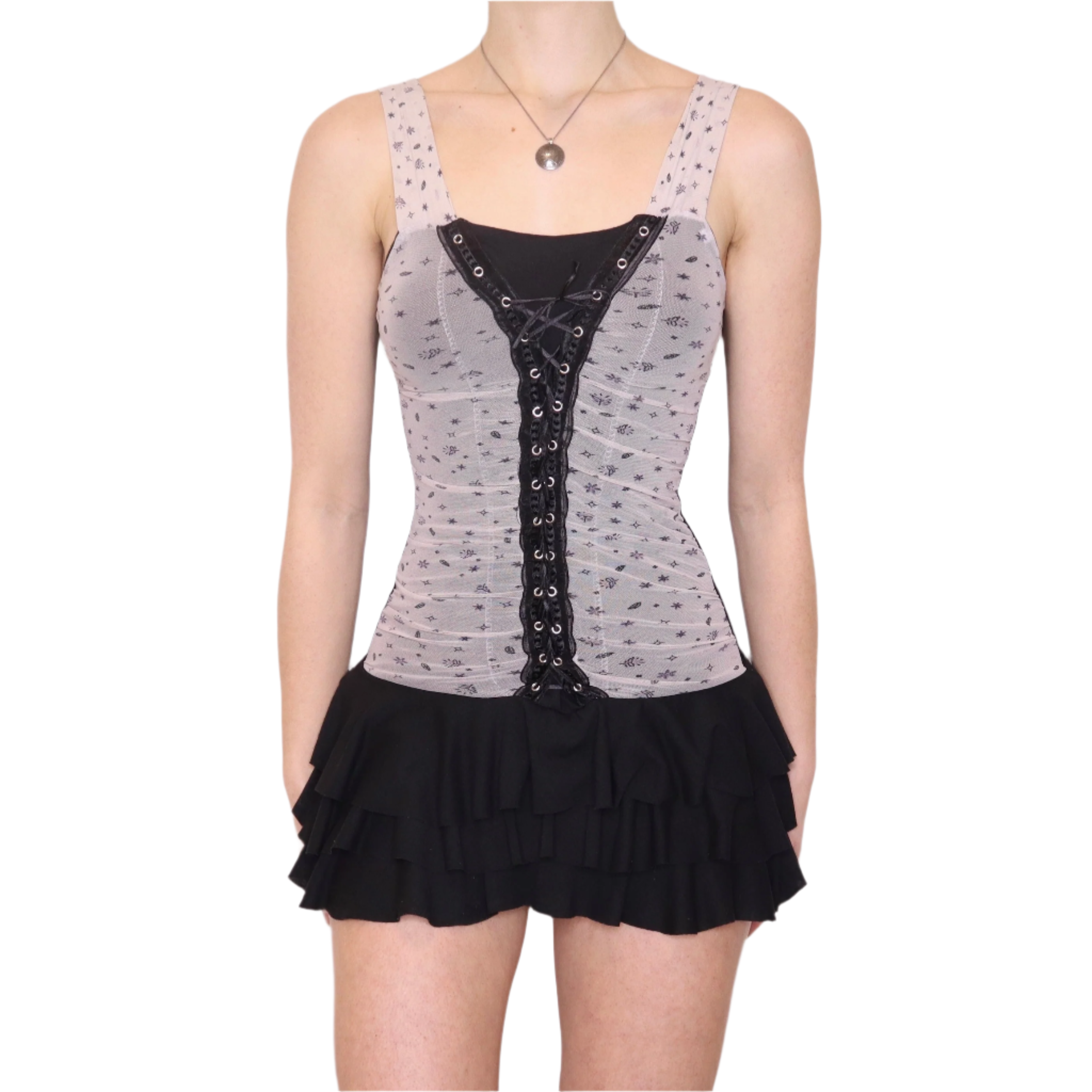 Y2K Italian Corset Mini Dress (XS)