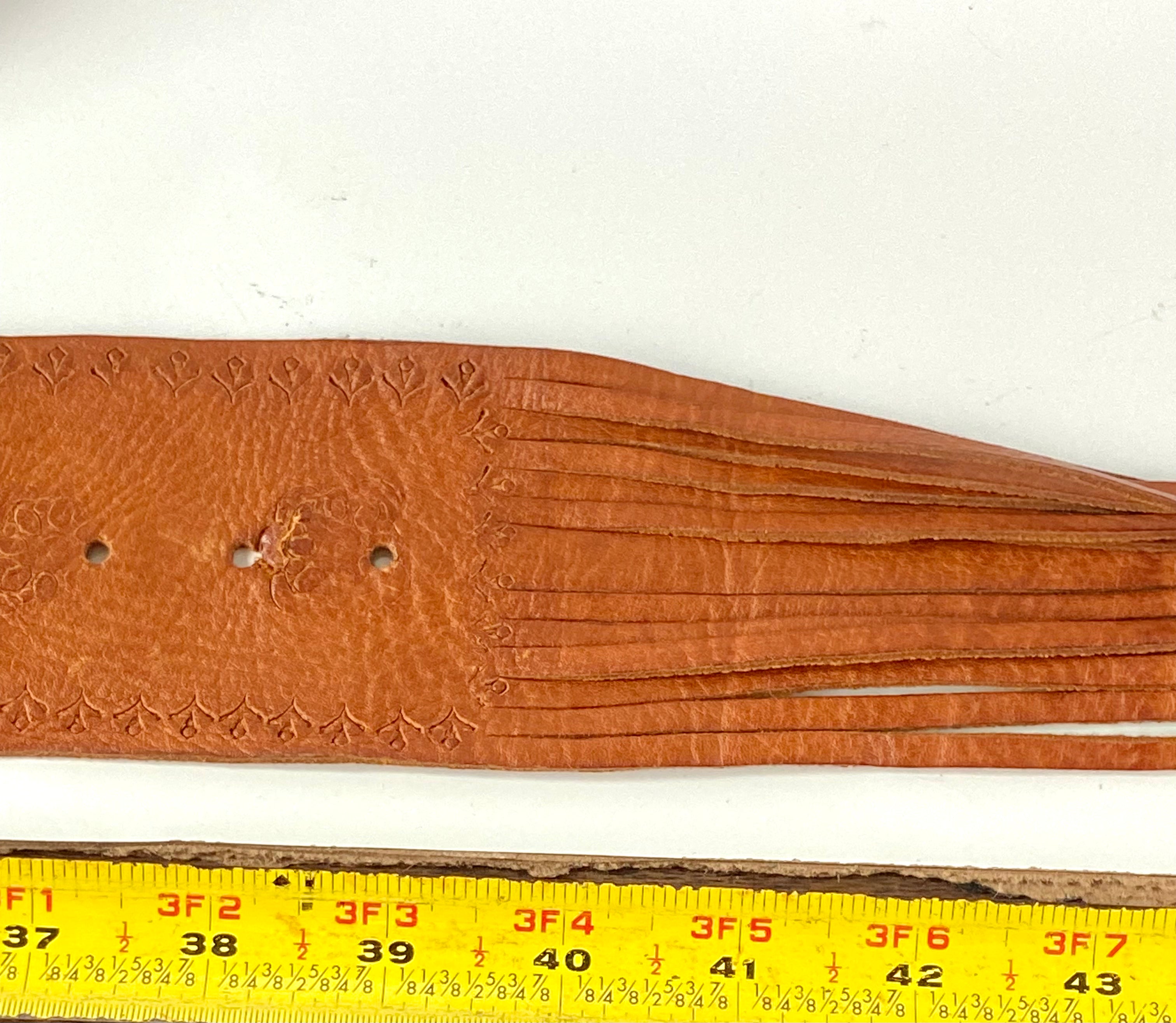 Flower leather belt