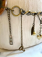 Wood metal chain belt
