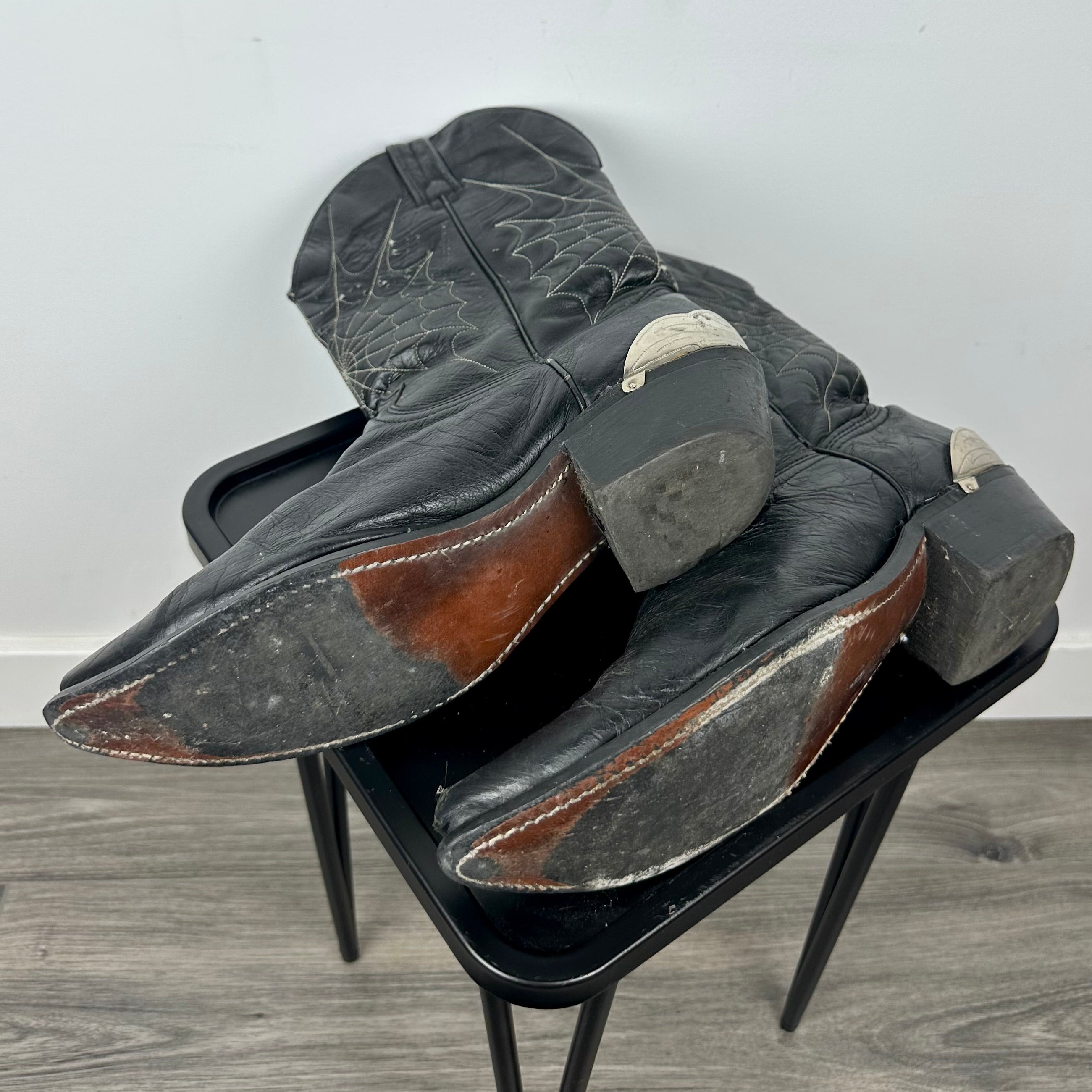 Spiderweb Leather Cowboy Boots (9.5)