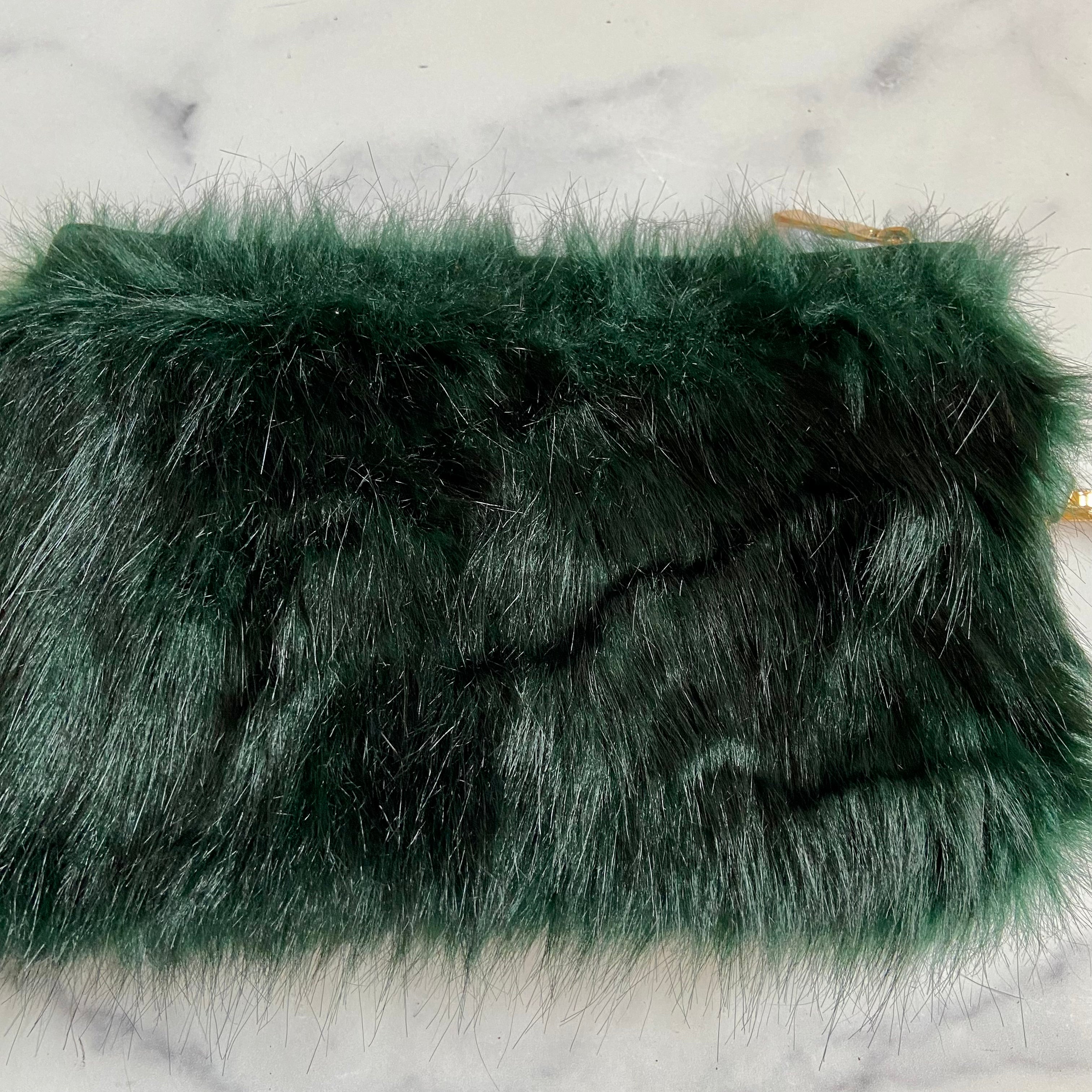 Green fussy clutch