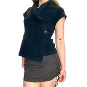 Vintage Grunge Lace Up Side Mini Skirt (S/M)