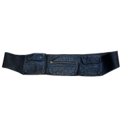 Vintage IKKS French Parisian Leather Bespoke Bag Belt (M-L)