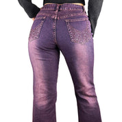 90s Caché Violet Flare Jeans (M)