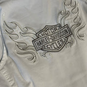 Y2K Harley Davidson lace up vest (S/M)