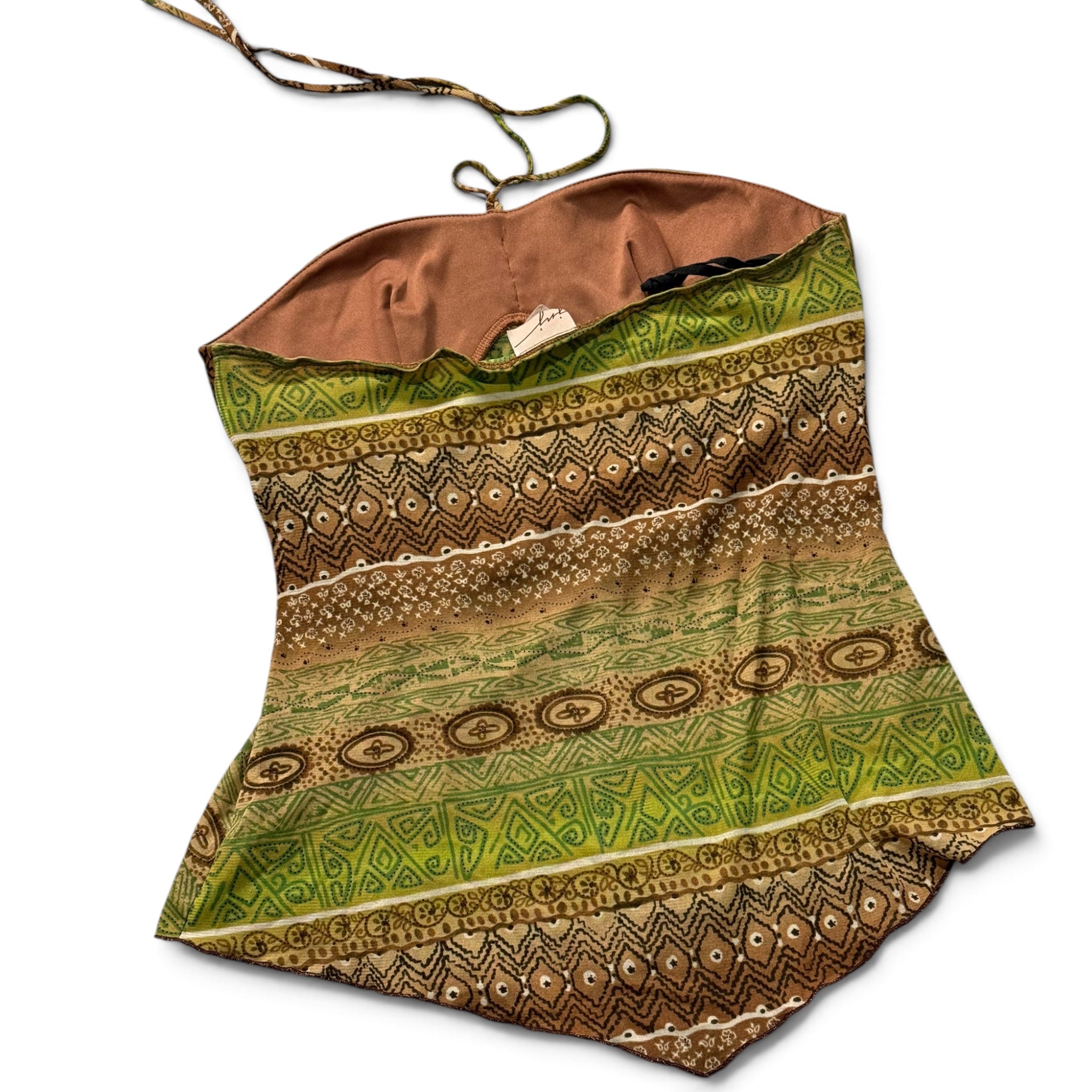 Y2K handkerchief halter top (L)