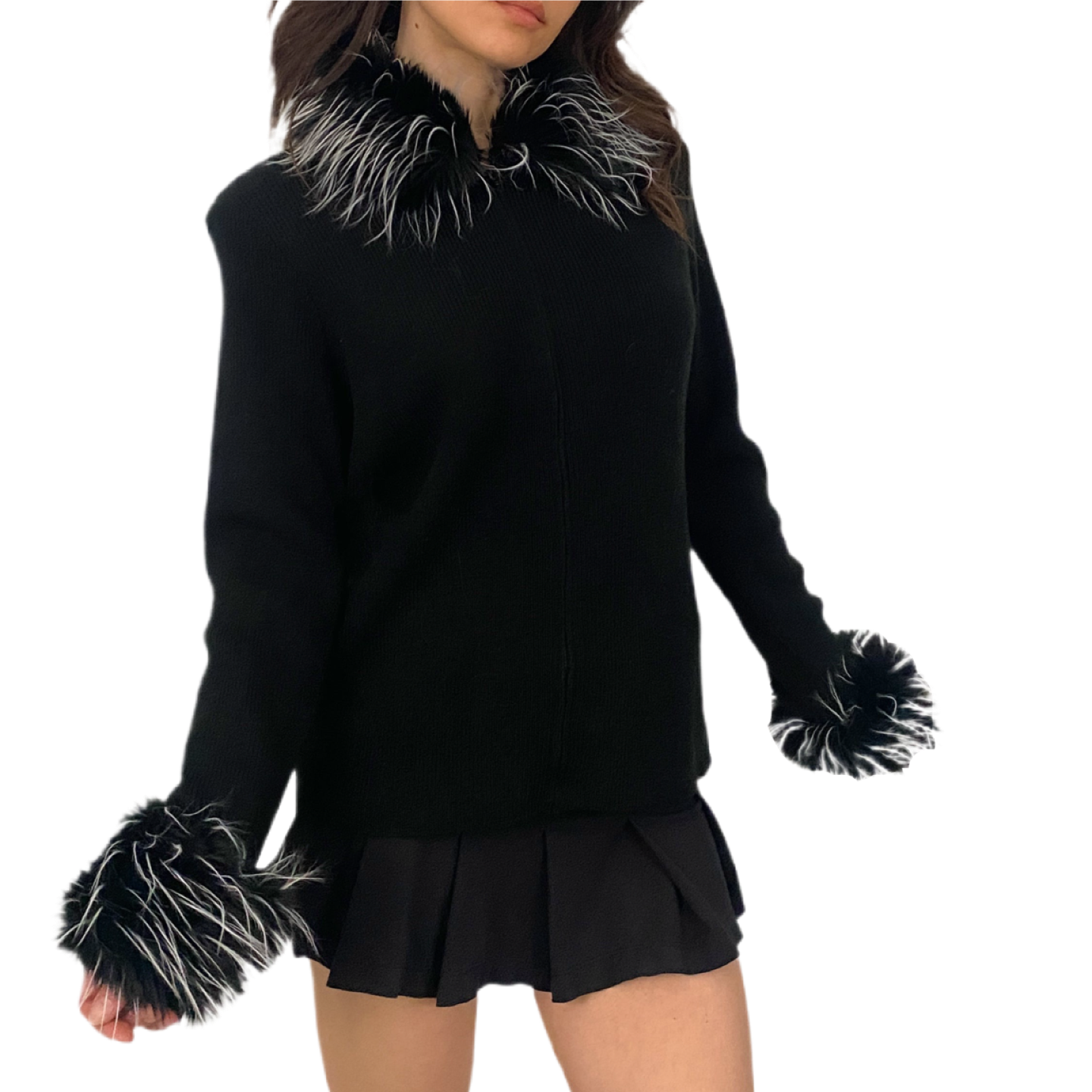 Soft Faux Fur Zip-Up (M)