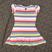 Angel Blue Rainbow Striped Mini Dress (XS/S)