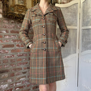 2000s Multicolor Plaid Coat (S)