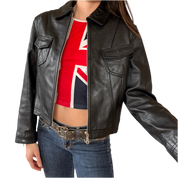 90s Leather Jacket (S/M)