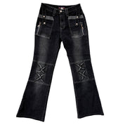 Y2K Zipper Flare Jeans (XS/S)