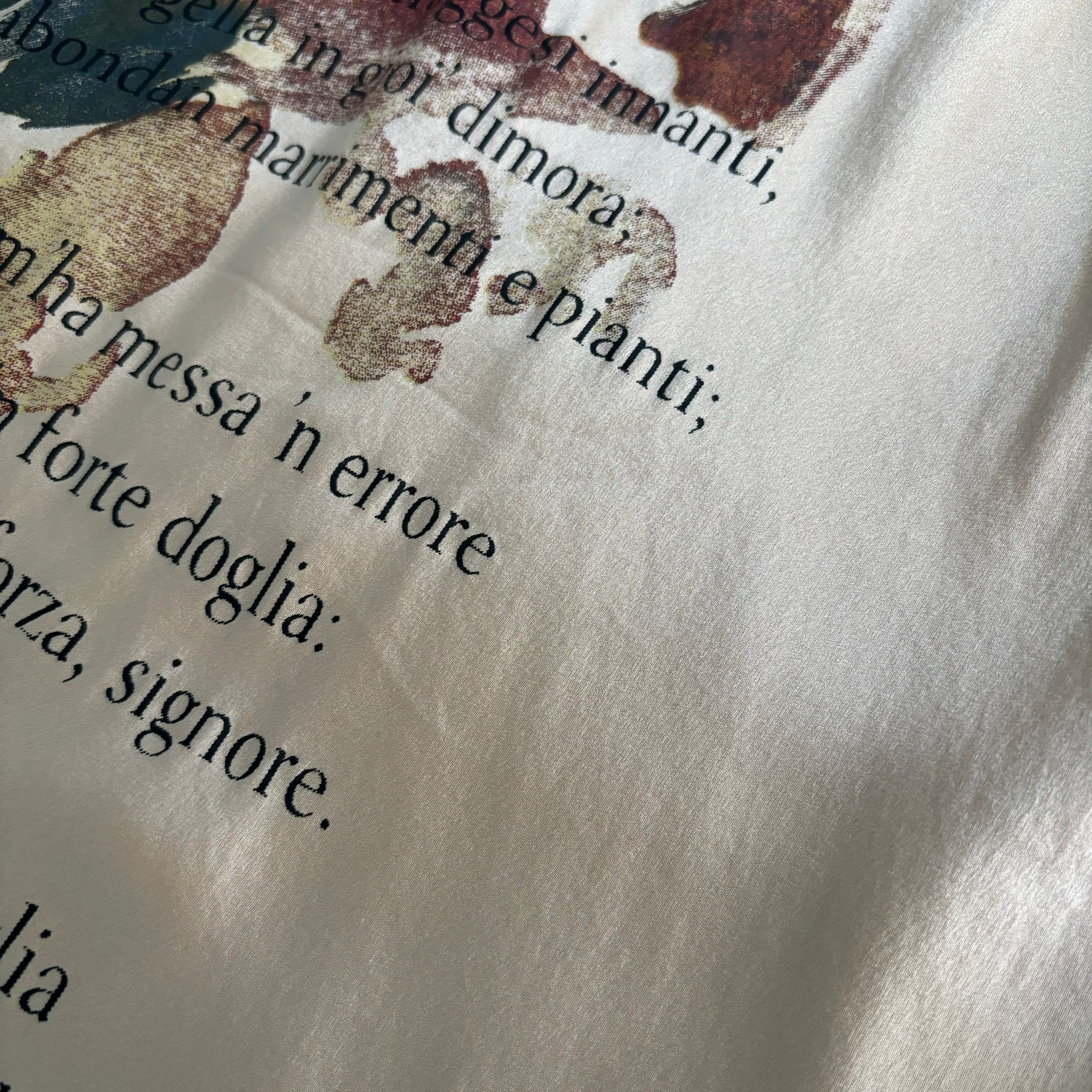 Vintage Italian Silk Graphic Dress (S/M)