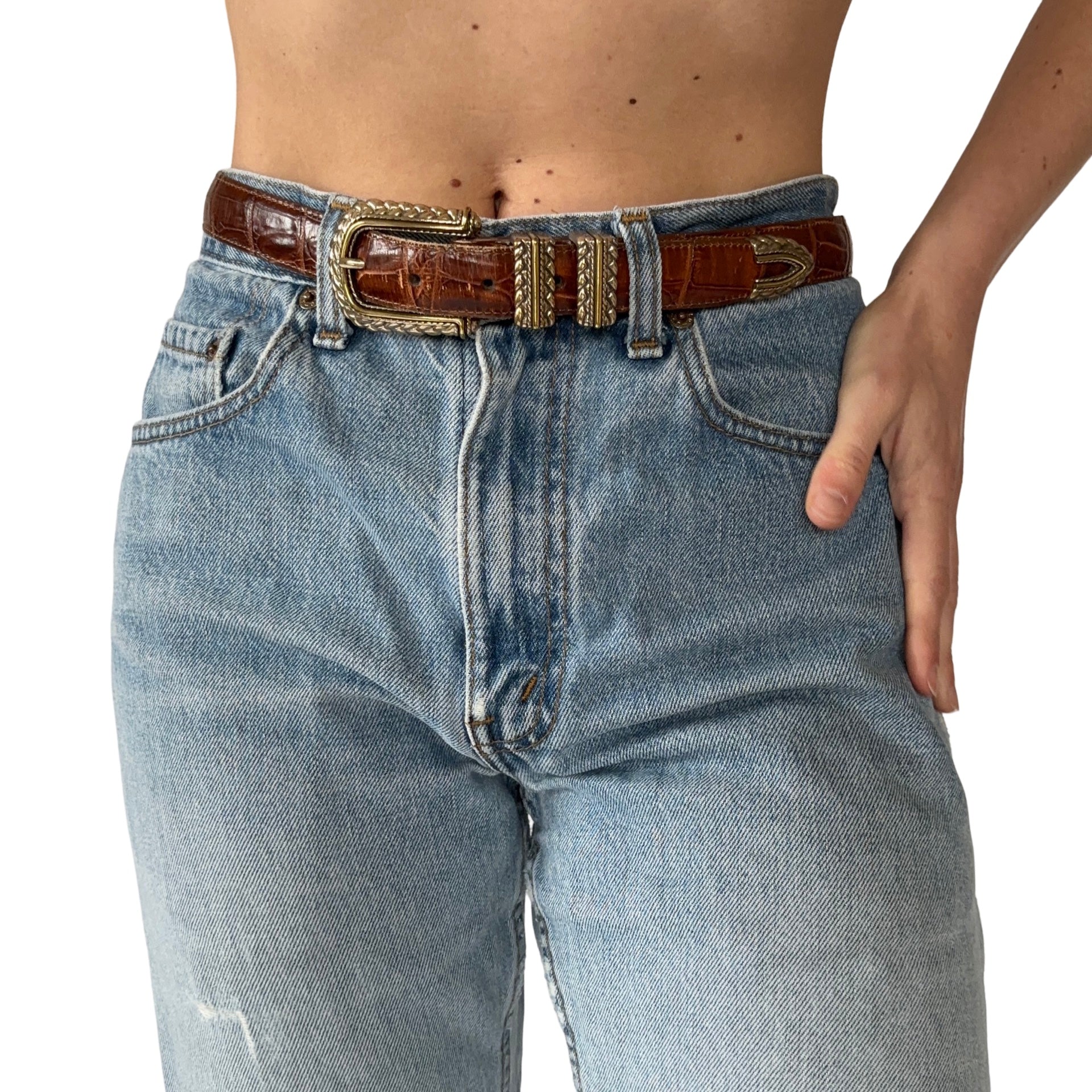 90s Leather Belt (S/M)
