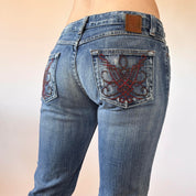 Y2K Low Rise Bootcut Jeans (XXS)