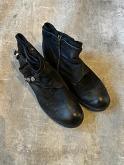 Vintage Airstep AS.98 Black Leather Biker Ankle Boots (US 8)