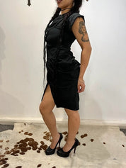 Vintage AllSaints Gothic Button up Midi Dress (S)