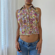Vintage Italian Embroidered Blouse (S)