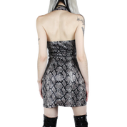 Grey Snakeskin Mini Dress (S)