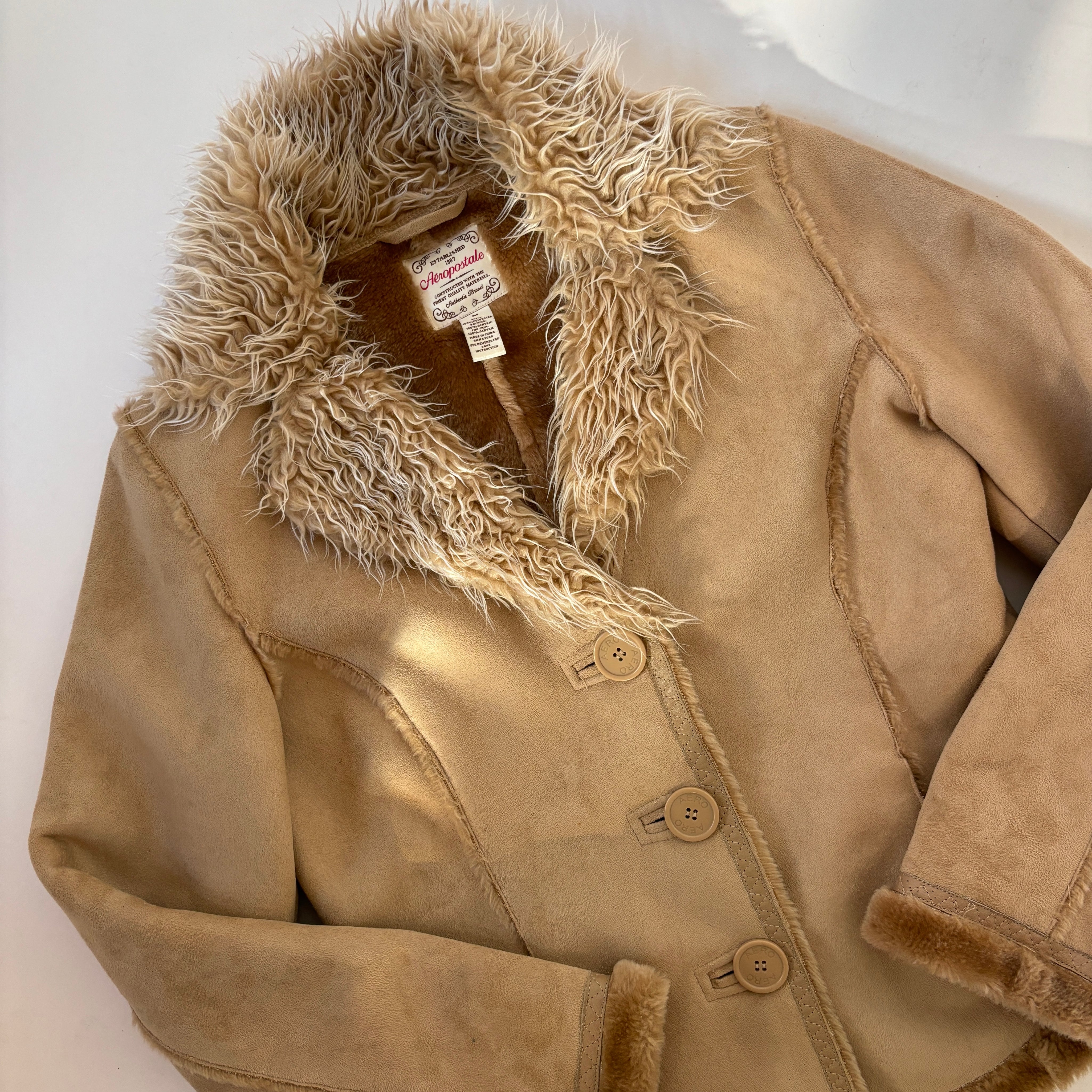 Y2K Faux Fur Coat (M)