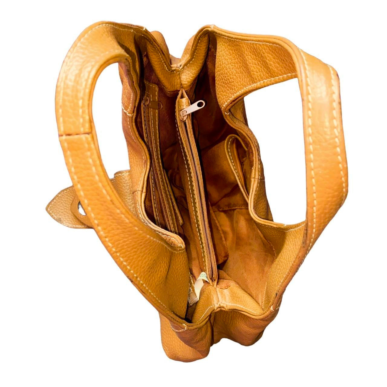 2000s Caramel Crescent Buckle Bag