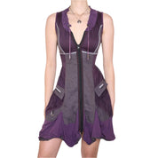 Y2K Cyber Punk Zip Up Dress (S)