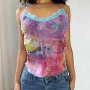 Vintage Graphic Micro Mesh Cami (S)