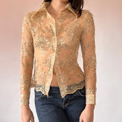 Y2K Lacy Blouse (XS)