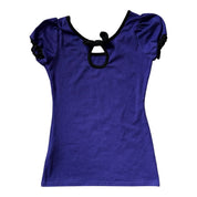 Purple princess puff sleeve jfashion cecil mcbee top (S/M)