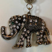 Elephant statment stone necklace