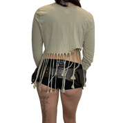 Vintage Cropped Fringe Top (XS-S)