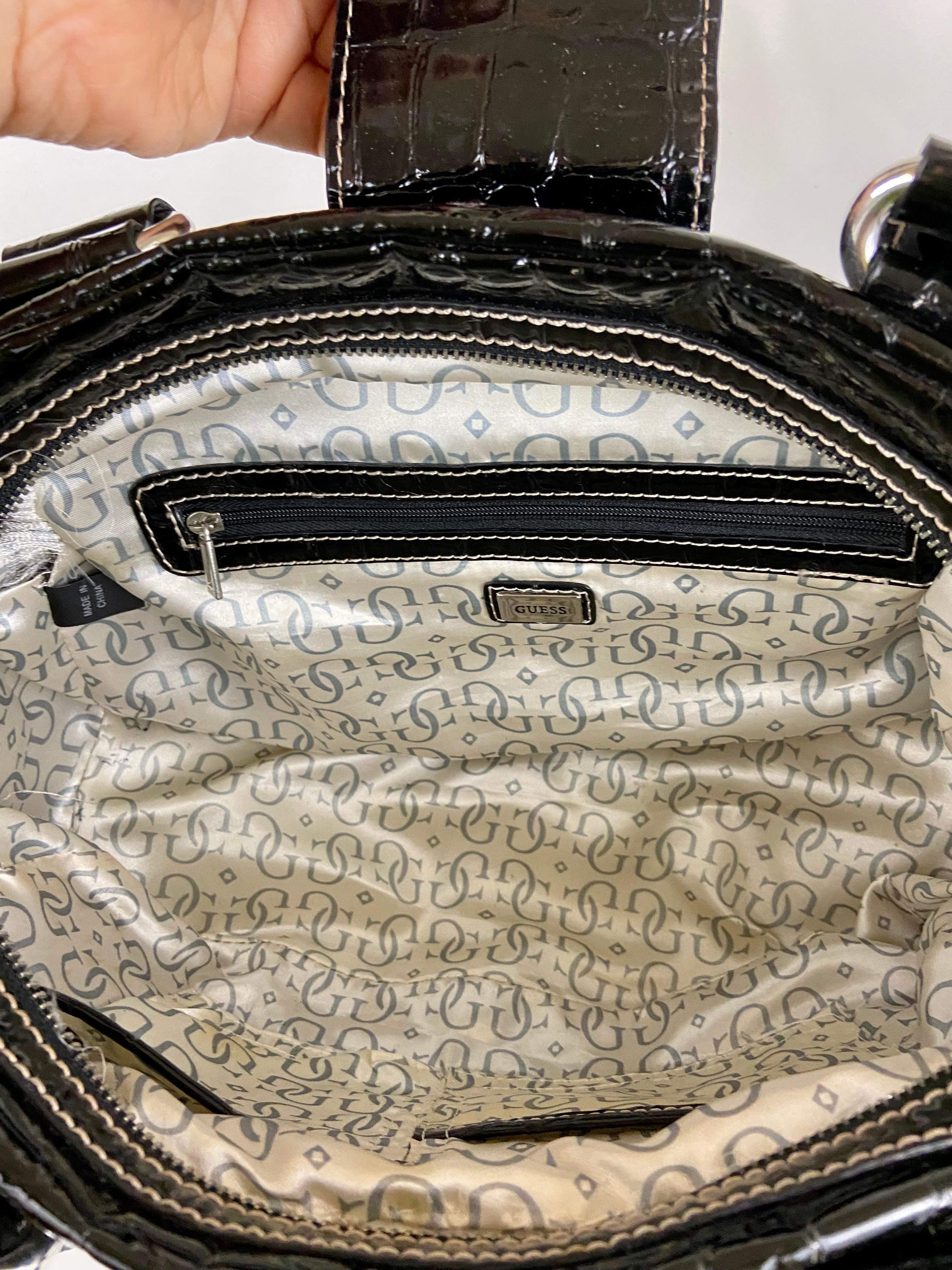 Guess Croc Print Faux Leather
Shoulder Bag