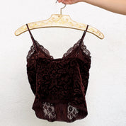 Mahogany Lace Up Cami (S)