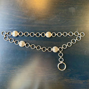 Bronze tone Circles Metal Chain Belt