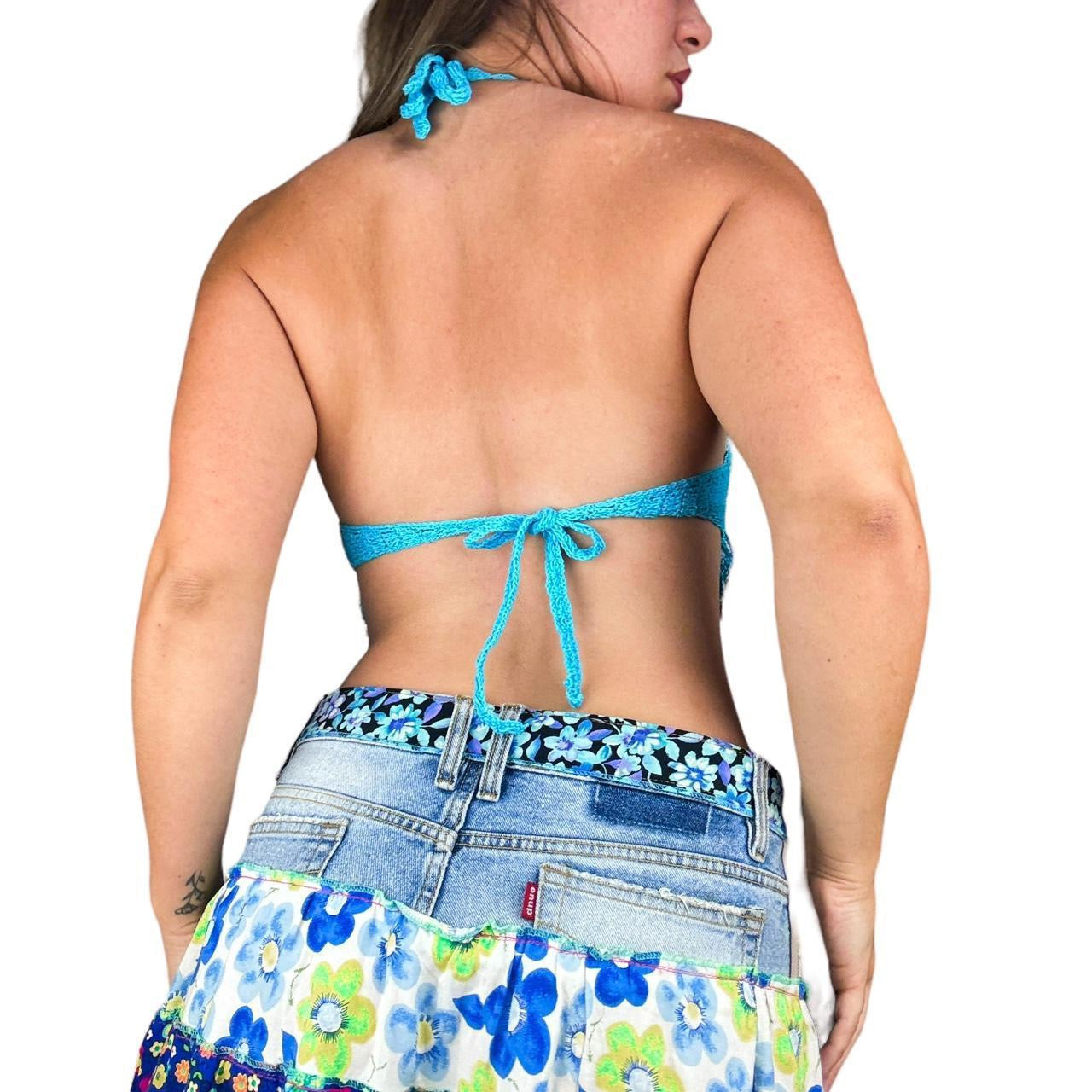 Crochet Puka Shell Halter Top (S)