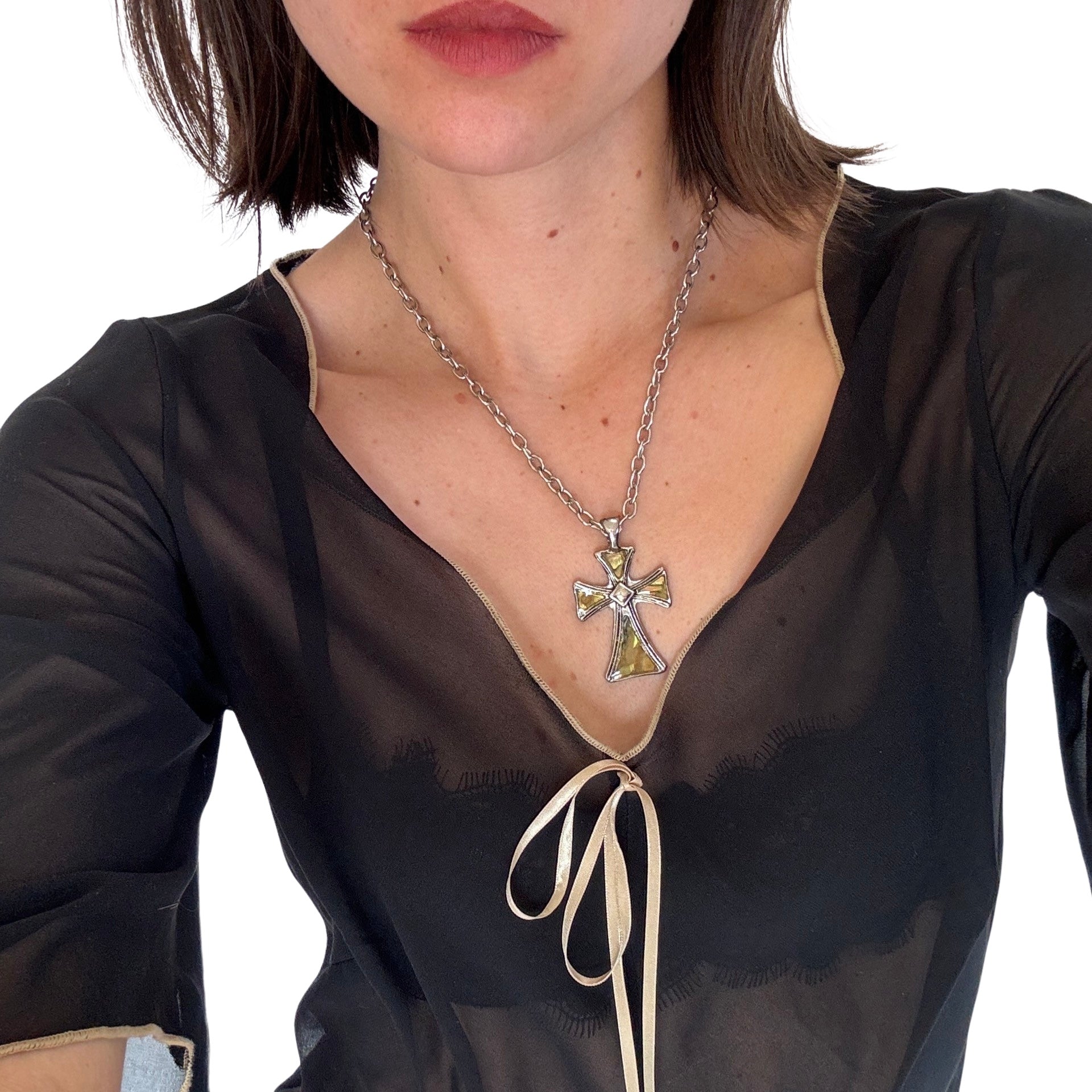 Cross Necklace & Earrings Set
