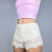 Vintage Silk & Lace Bloomer Shorts (S)