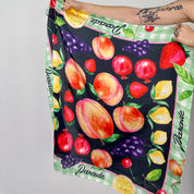 Fruit Print Silky Scarf