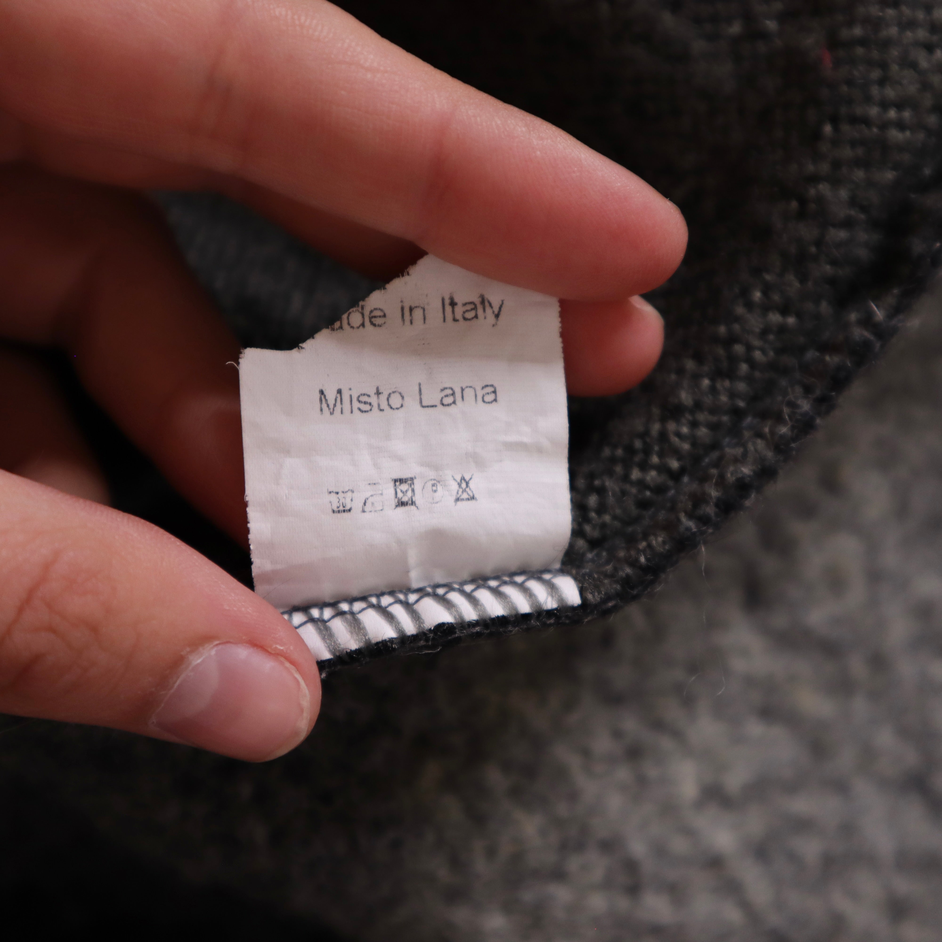 Y2K Italian Gray Wool Patchwork Blazer (S/M)