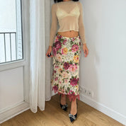 Italian Vintage Romcom Floral Skirt (S)