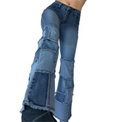 2000s Patchwork Jeans (XS)