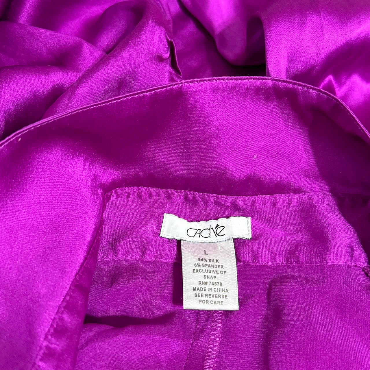 Caché 2000s Fuchsia Silk Blouse (L)