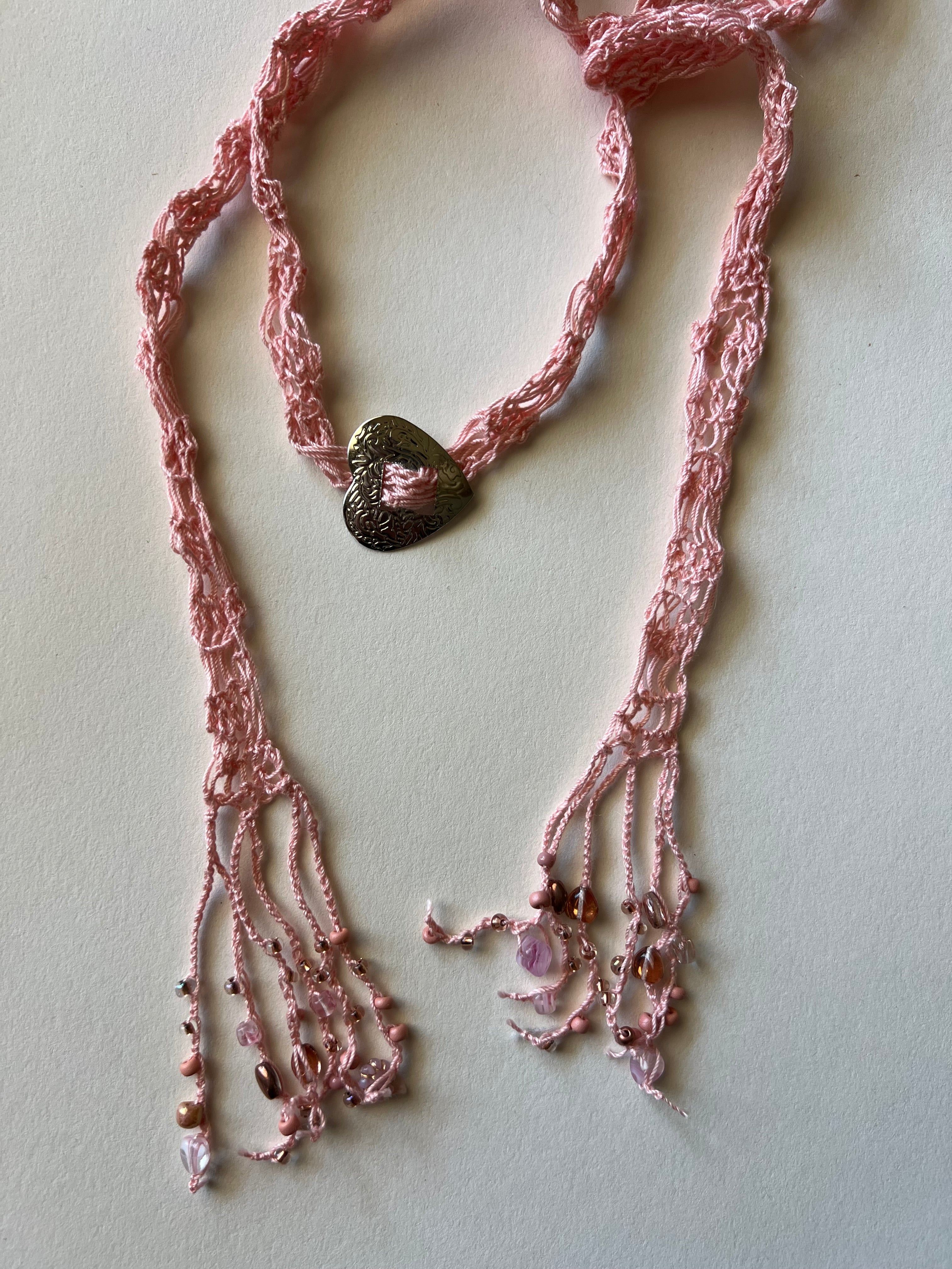 Heart Concho Fringe Scarf