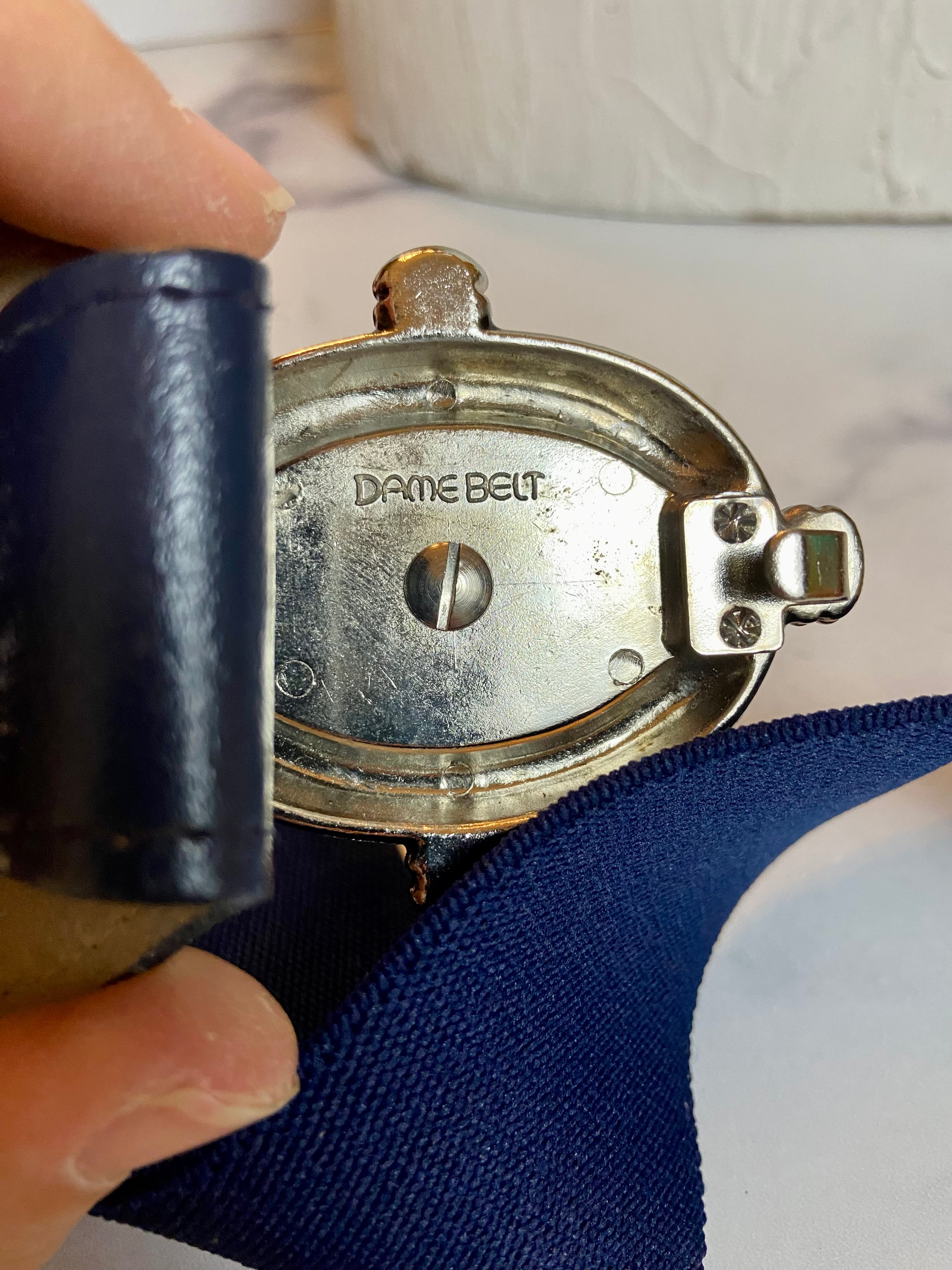 Navy blue elastic belt